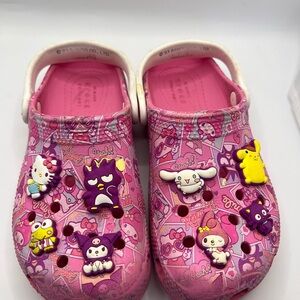 Crocs Girls Size 13 Sanrio Hello
Kitty My Melody Charm Clogs Pink Cute